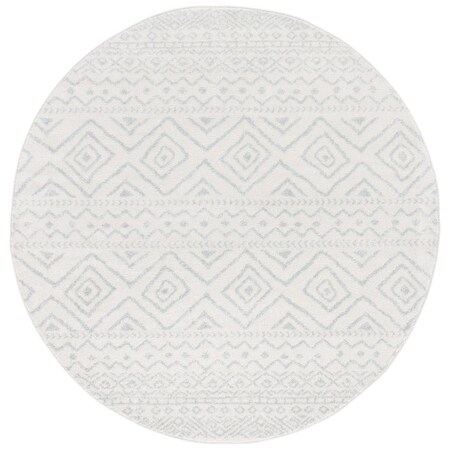 Safavieh 11 x 11 ft. Tulum Power Loomed Round Area Rug; Ivory & Light Grey TUL267B-11R
